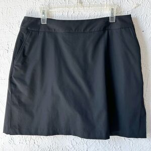 Adidas Climacool Black Knit Skort Women's Size 12 Side Zip Pockets Golf Tennis